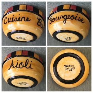 EUC Debra Kelly Signed Bourgeoise Cuisine Bowl